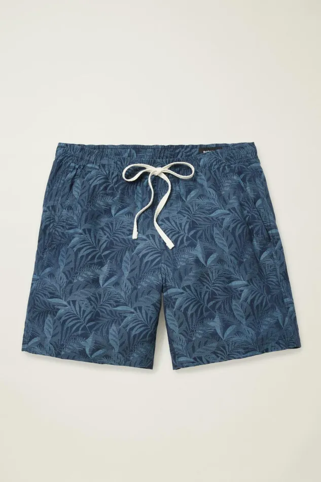 Men Casual Shorts Bonobos Nomad Short Navy Palms