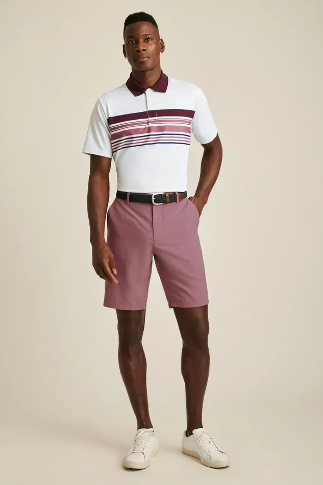 Men Casual Shorts Bonobos Performance Link Shorts Crushed Heather Violet