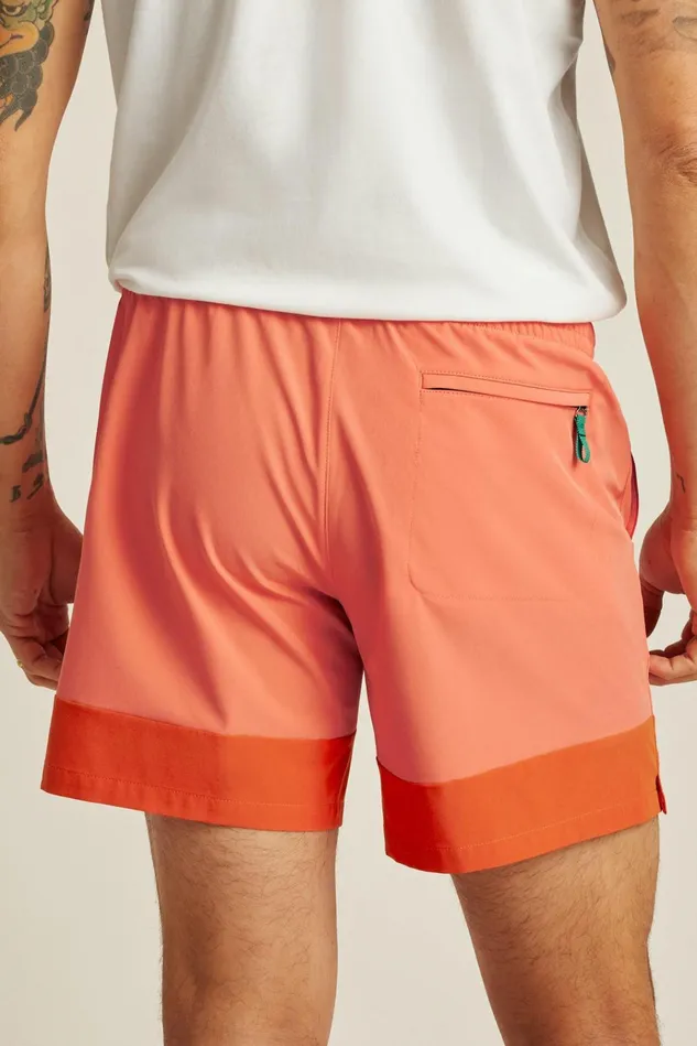 Men Casual Shorts Bonobos The Rec Short Coral Color Block