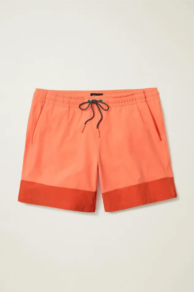 Men Casual Shorts Bonobos The Rec Short Coral Color Block