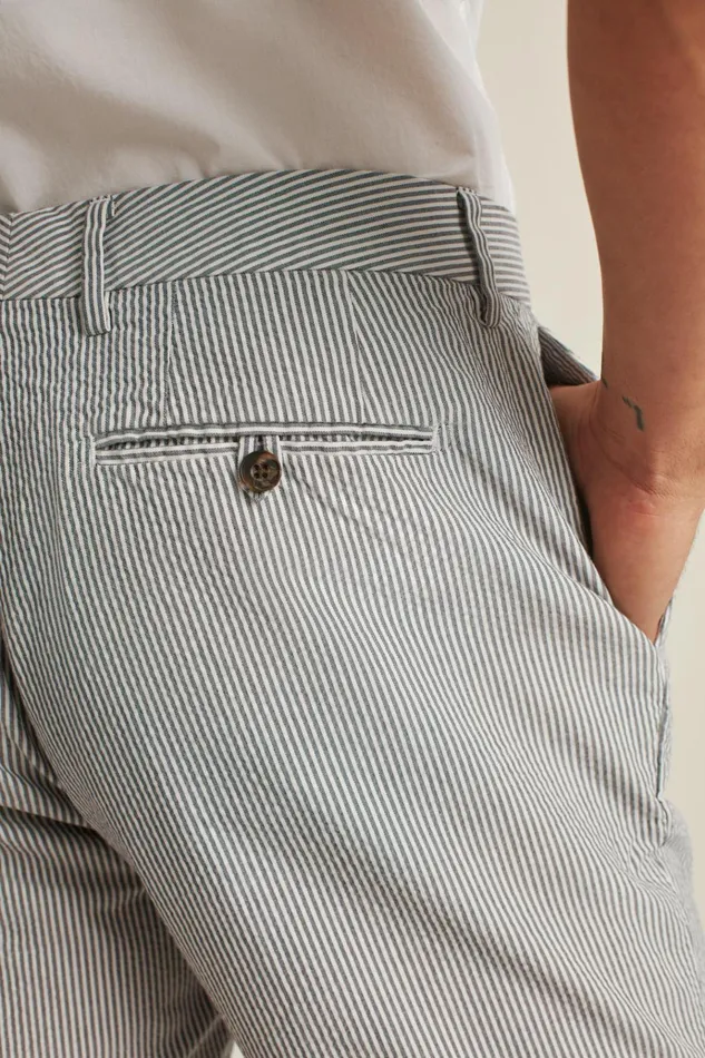 Men Chino Shorts Bonobos Italian Stretch Chino Shorts Navy Seersucker