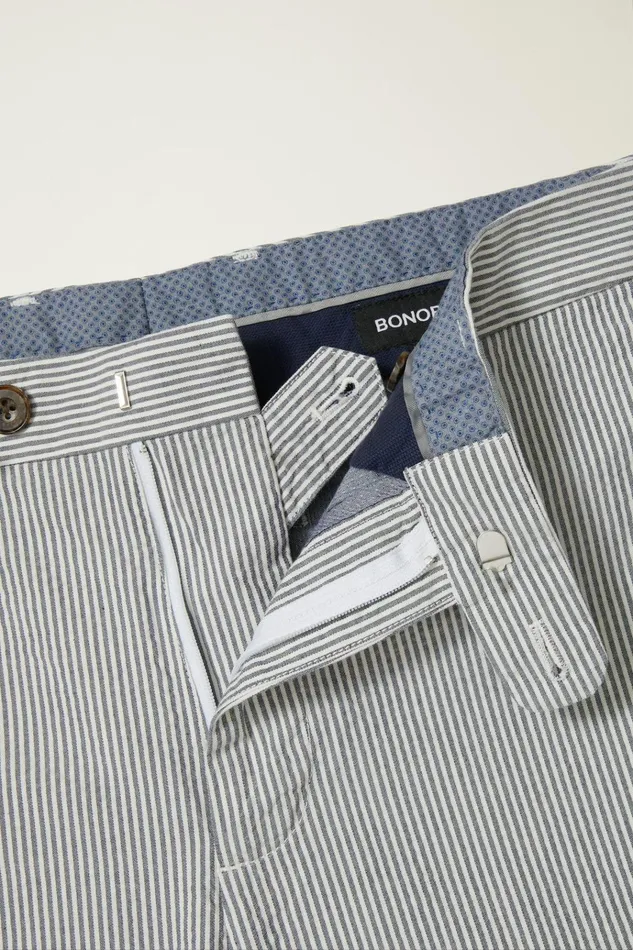 Men Chino Shorts Bonobos Italian Stretch Chino Shorts Navy Seersucker