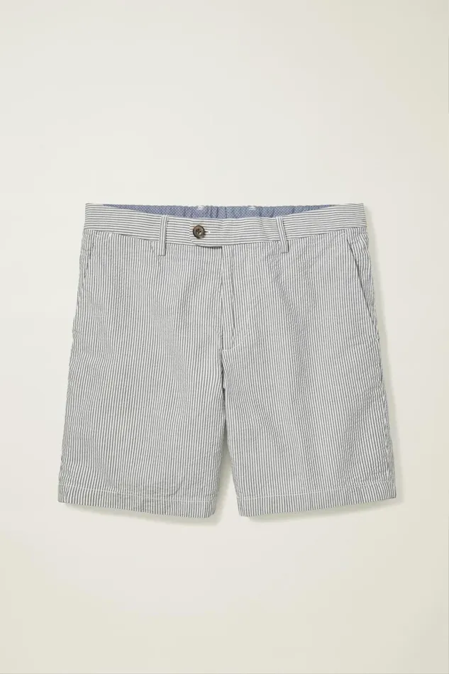 Men Chino Shorts Bonobos Italian Stretch Chino Shorts Navy Seersucker