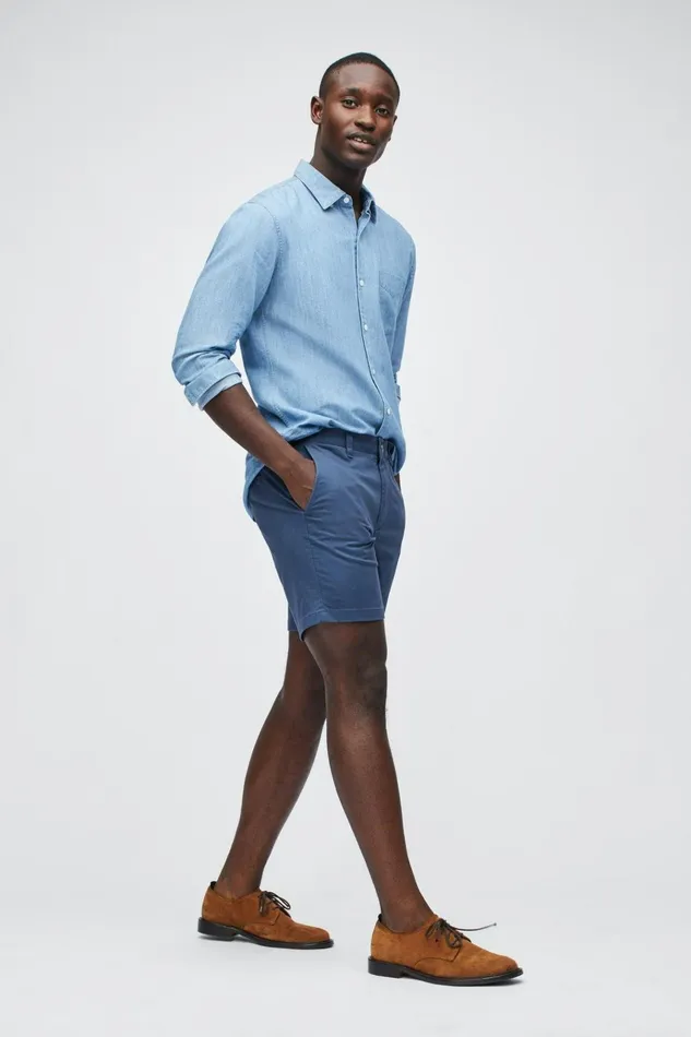 Men Chino Shorts Bonobos Stretch Washed Chino Shorts Faded Navy
