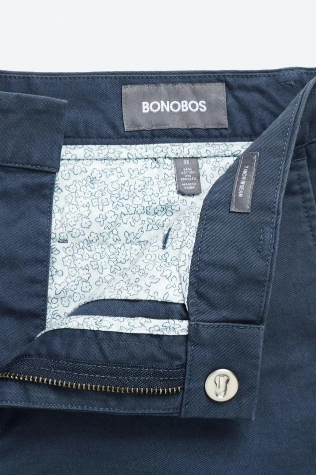 Men Chino Shorts Bonobos Stretch Washed Chino Shorts Faded Navy