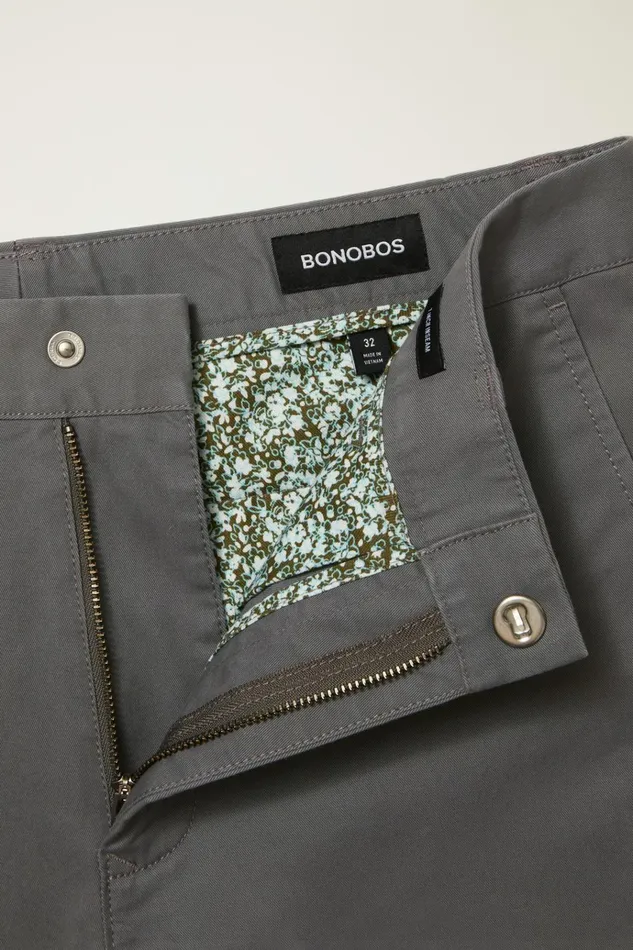 Men Chino Shorts Bonobos Stretch Washed Chino Shorts Grey