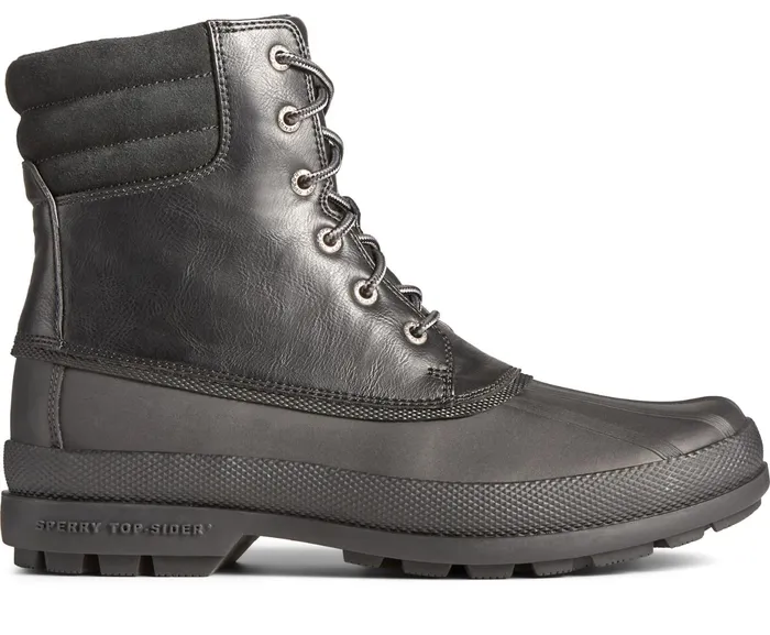 Men Cold Bay Thinsulate Waterproof Duck Boot Black Sperry Boots
