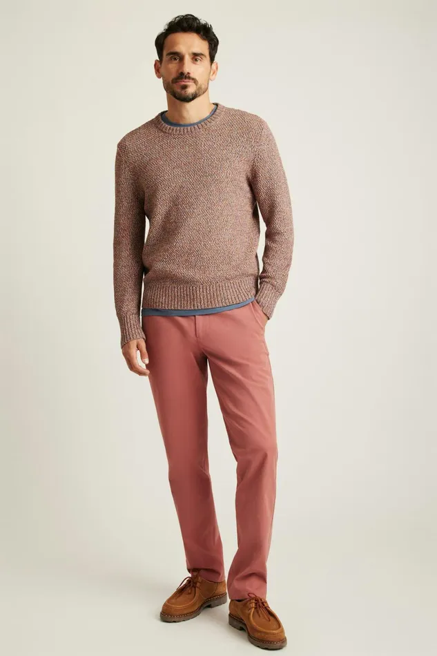 Men Crew and VNeck Sweaters Bonobos Italian Cotton Crew Neck Sweater Multi Reds Men Crew and VNeck Sweaters Bonobos Italian Cotton Crew Neck Sweater Multi Reds