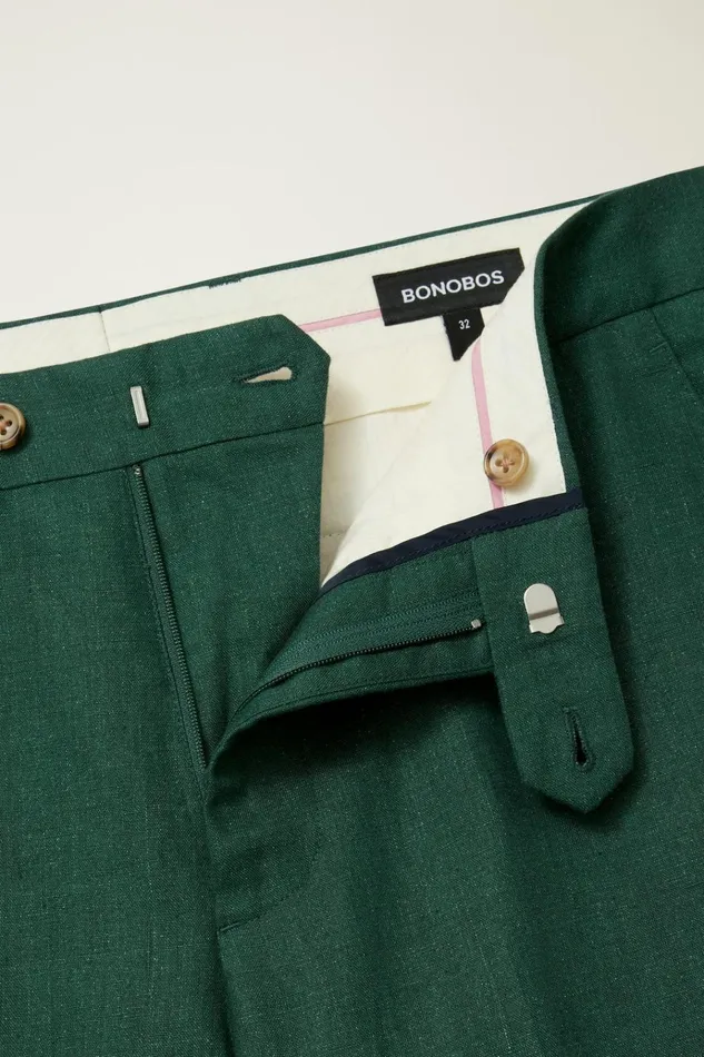 Men Dress Pants Bonobos Jetsetter Italian Linen Dress Pant Mineral Green