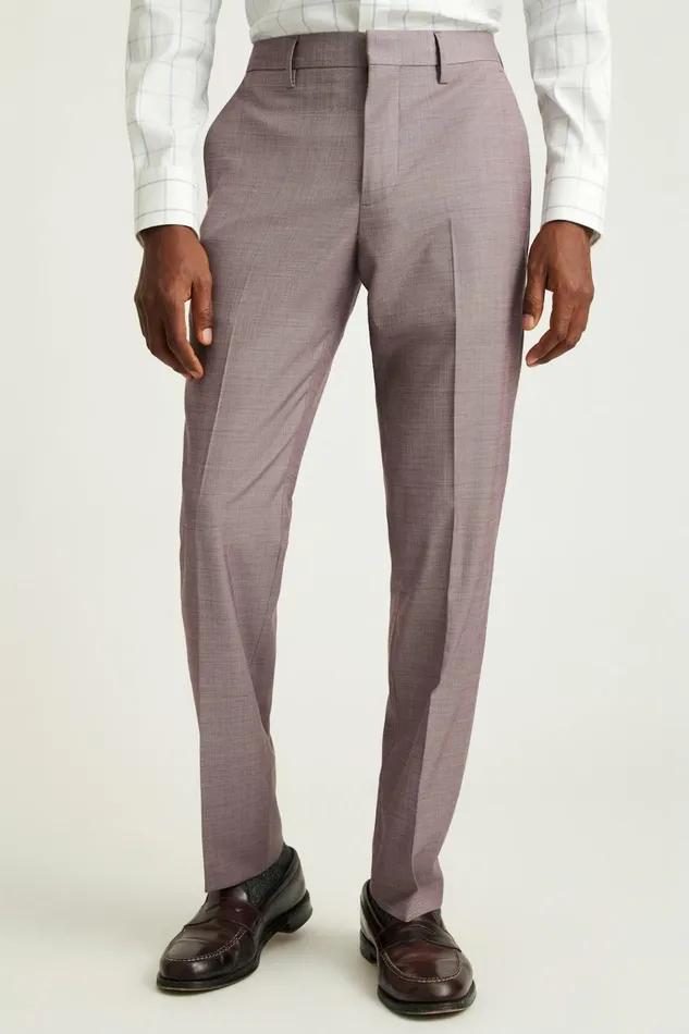 Men Dress Pants Bonobos Jetsetter Wool Dress Pant Mauve Sharkskin