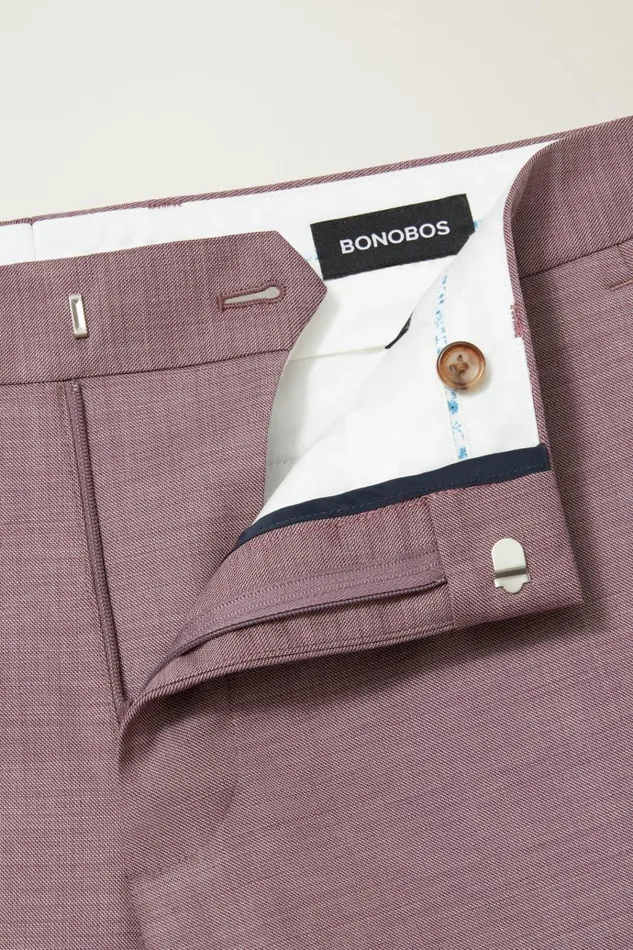 Men Dress Pants Bonobos Jetsetter Wool Dress Pant Mauve Sharkskin