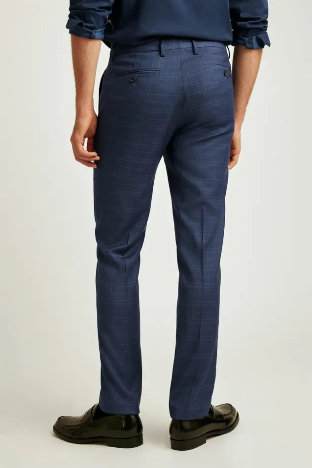 Men Dress Pants Bonobos Jetsetter Wool Dress Pant Navy Glen Plaid