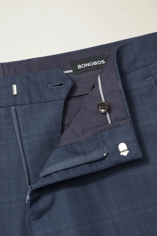 Men Dress Pants Bonobos Jetsetter Wool Dress Pant Navy Glen Plaid