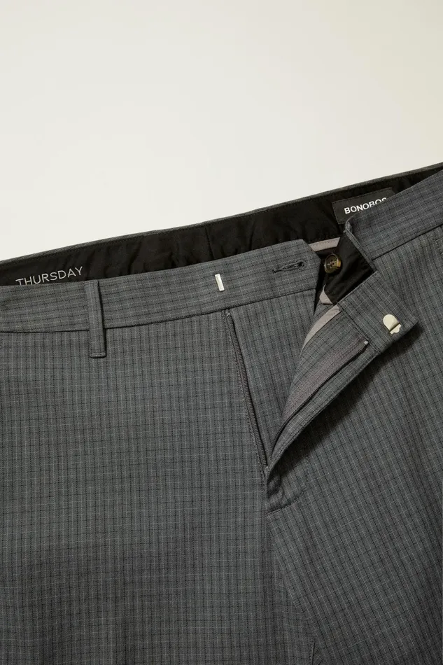 Men Dress Pants Bonobos Weekday Warrior Dress Pants Charcoal Twill Check