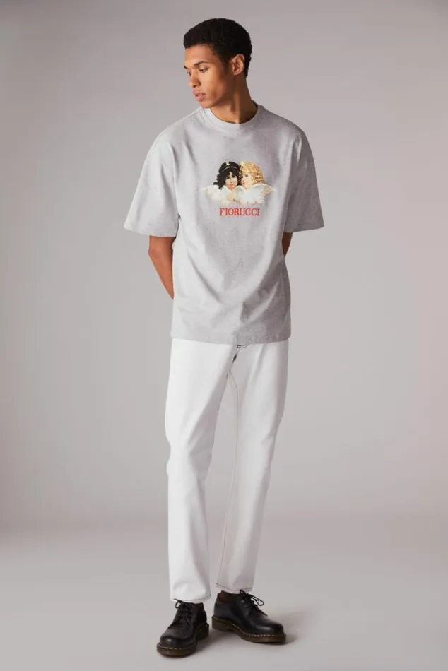 Men Fiorucci Angels TShirt Grey Grey