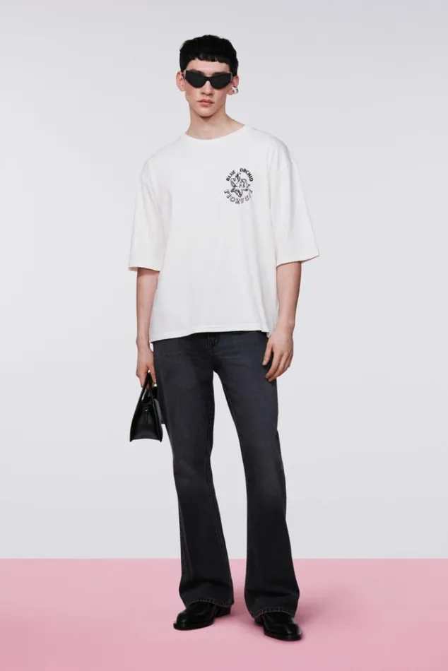 Men Fiorucci Orchid Graphic TShirt White White
