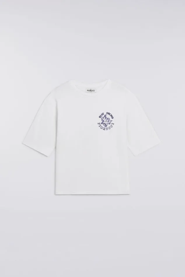 Men Fiorucci Orchid Graphic TShirt White White Men Fiorucci Orchid Graphic TShirt White White