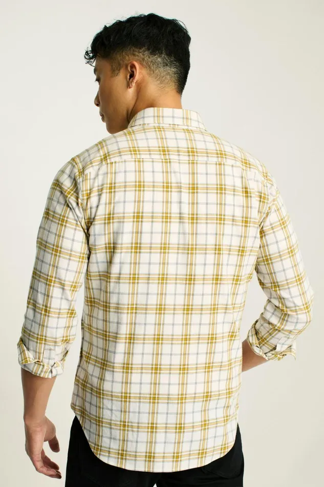 Men Flannels and Shirt Jackets Bonobos Everyday Lightweight Flannel Shirt Olive Khaki Plaid