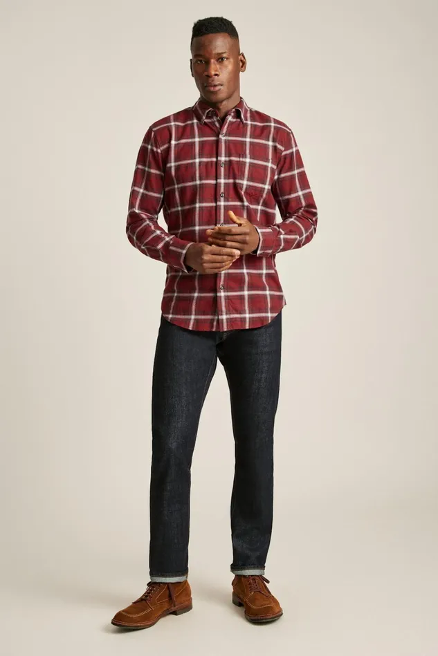 Men Flannels and Shirt Jackets Bonobos Everyday Lightweight Flannel Shirt Red Wellington Plaid Men Flannels and Shirt Jackets Bonobos Everyday Lightweight Flannel Shirt Red Wellington Plaid