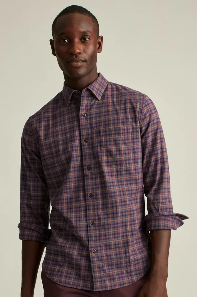 Men Flannels and Shirt Jackets Bonobos Everyday Lightweight Flannel Shirt Smoketown Check