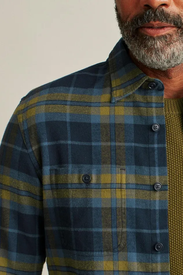 Men Flannels and Shirt Jackets Bonobos Stretch Flannel Shirt Teton Lake Plaid