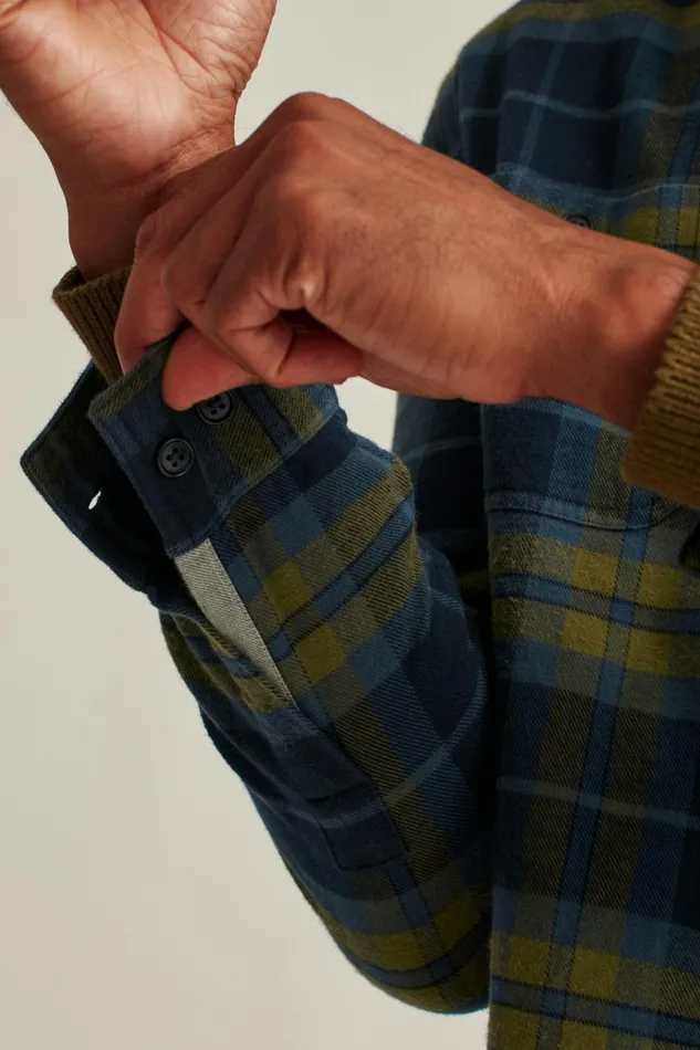 Men Flannels and Shirt Jackets Bonobos Stretch Flannel Shirt Teton Lake Plaid