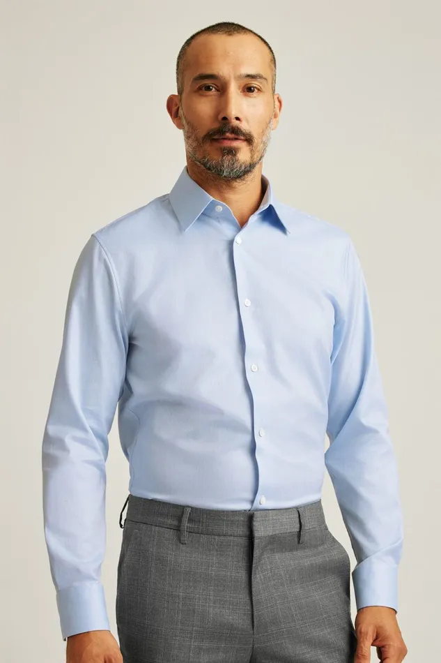 Men Formal Dress Shirts Bonobos Jetsetter Premium Dress Shirt Blue Dobby