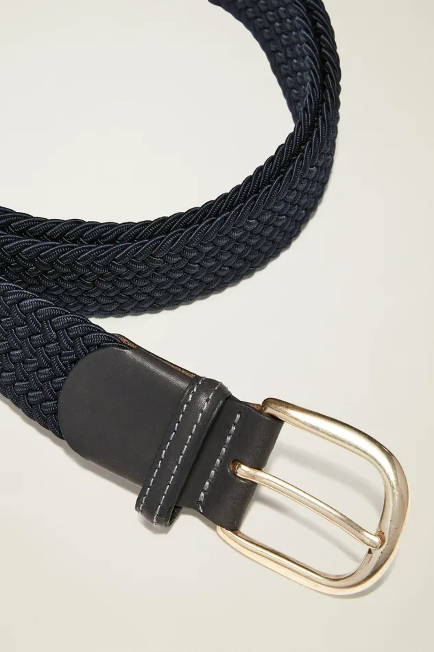 Men Golf Belts Hats and Accessories Bonobos The Clubhouse Stretch Belt Blue Grey