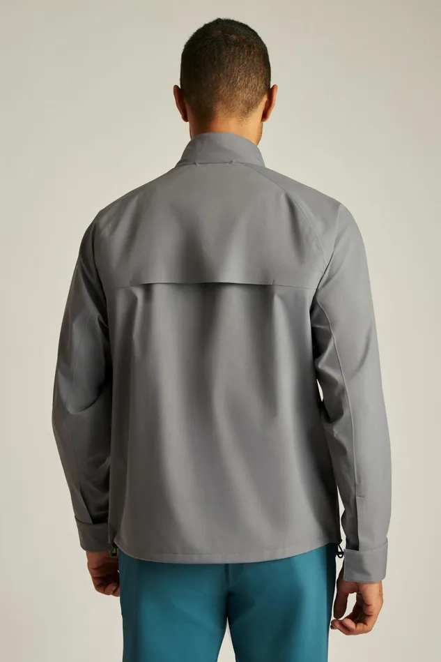 Men Golf Outerwear and Layering Bonobos Elements Shell Golf Jacket Lava Smoke Dark Grey