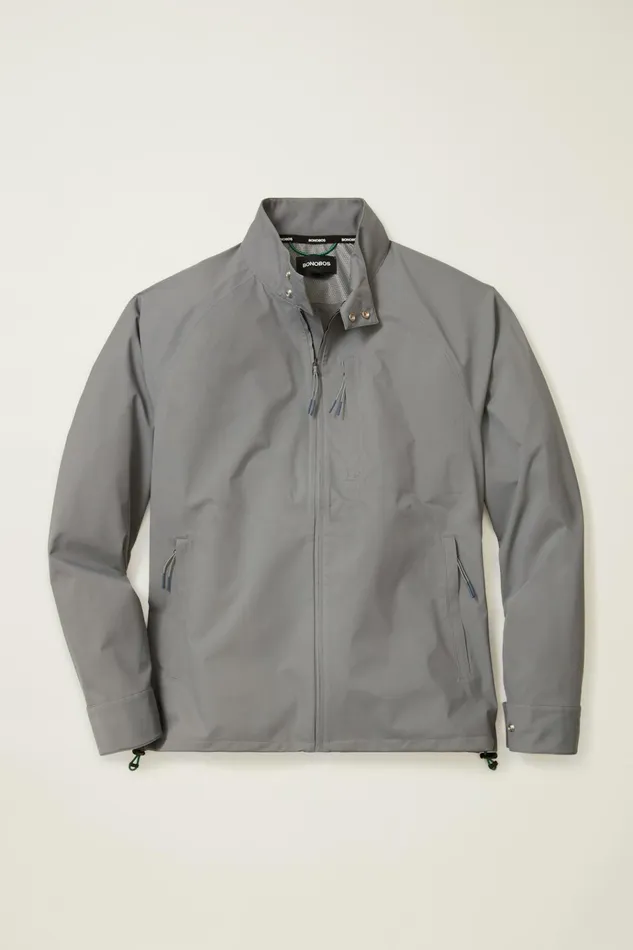 Men Golf Outerwear and Layering Bonobos Elements Shell Golf Jacket Lava Smoke Dark Grey