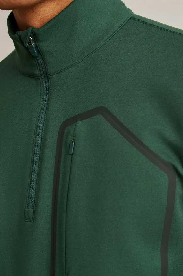 Men Golf Outerwear and Layering Bonobos The Elements Half Zip Green Gables
