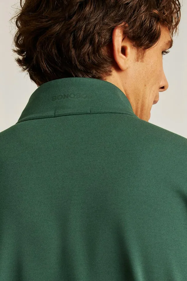 Men Golf Outerwear and Layering Bonobos The Elements Half Zip Green Gables