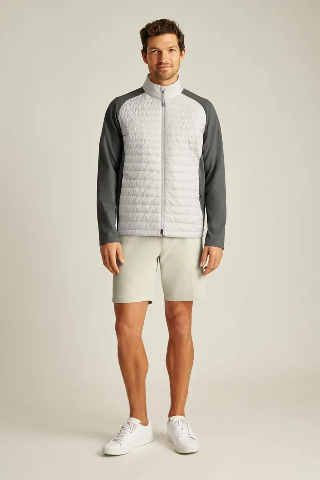 Men Golf Outerwear and Layering Bonobos The Lightweight Hybrid Jacket Lunar Rock Grey And Lava Smoke Dark Grey Men Golf Outerwear and Layering Bonobos The Lightweight Hybrid Jacket Lunar Rock Grey And Lava Smoke Dark Grey