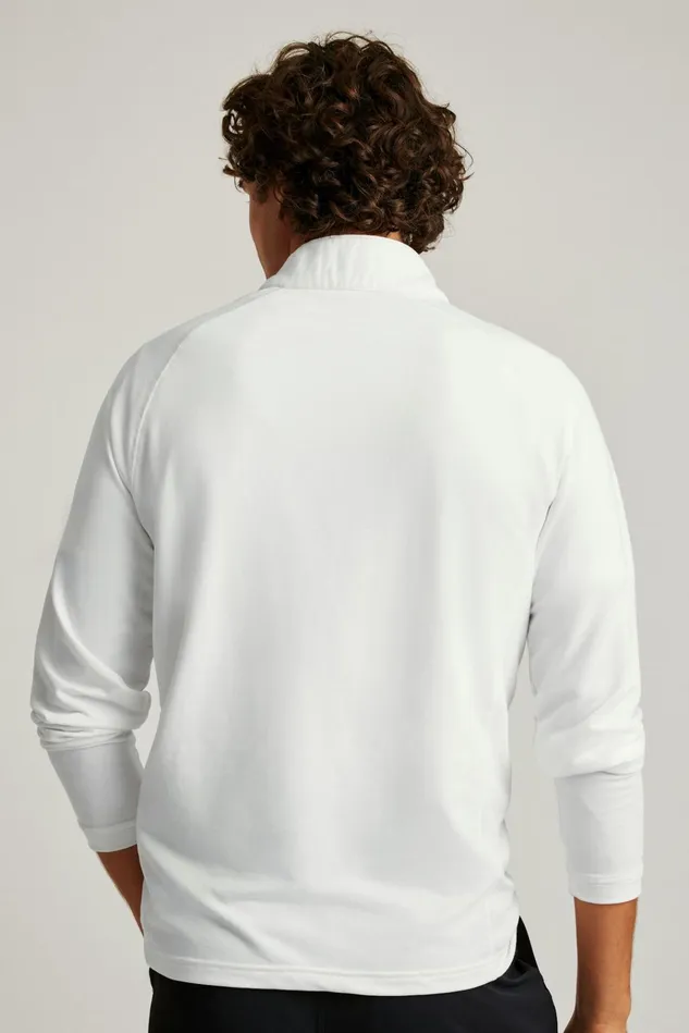 Men Golf Outerwear and Layering Bonobos The Playthrough Performance Golf Half Zip White