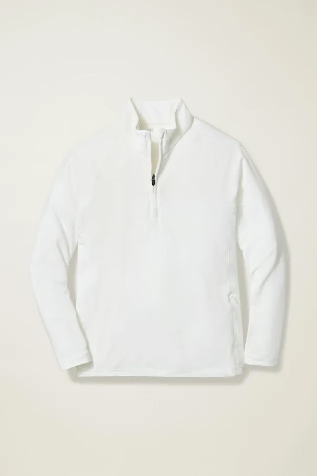 Men Golf Outerwear and Layering Bonobos The Playthrough Performance Golf Half Zip White