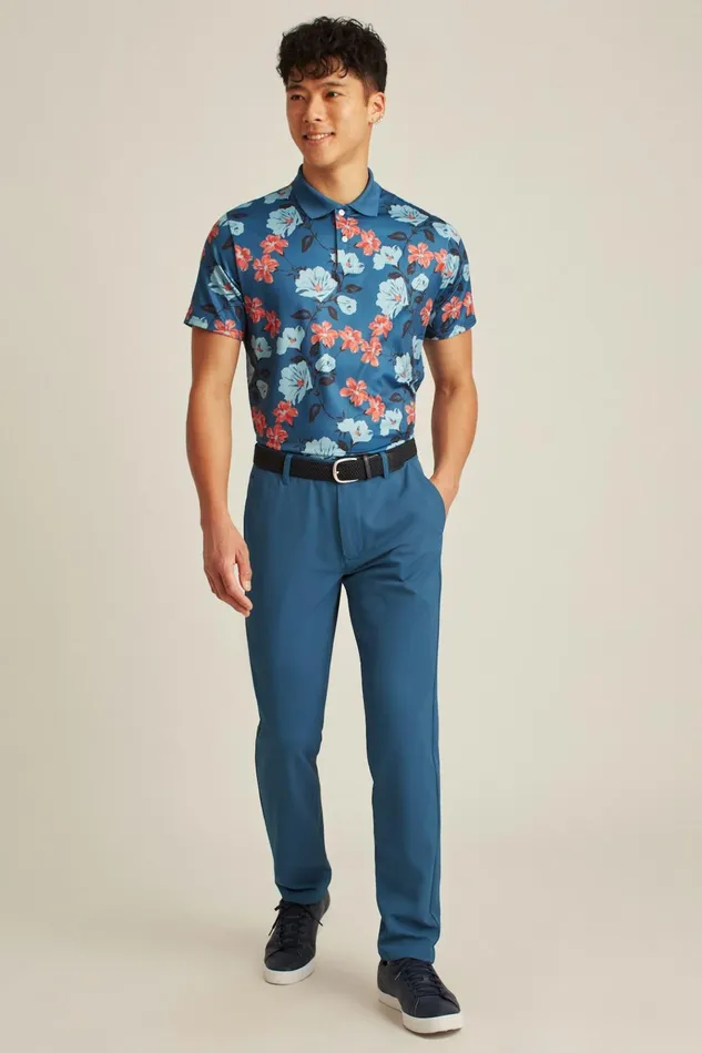 Men Golf Pants Bonobos Highland Tour Golf Pants Blue Lava