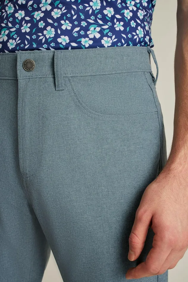 Men Golf Pants Bonobos Performance Link 5Pocket Pants Space Blue Heather
