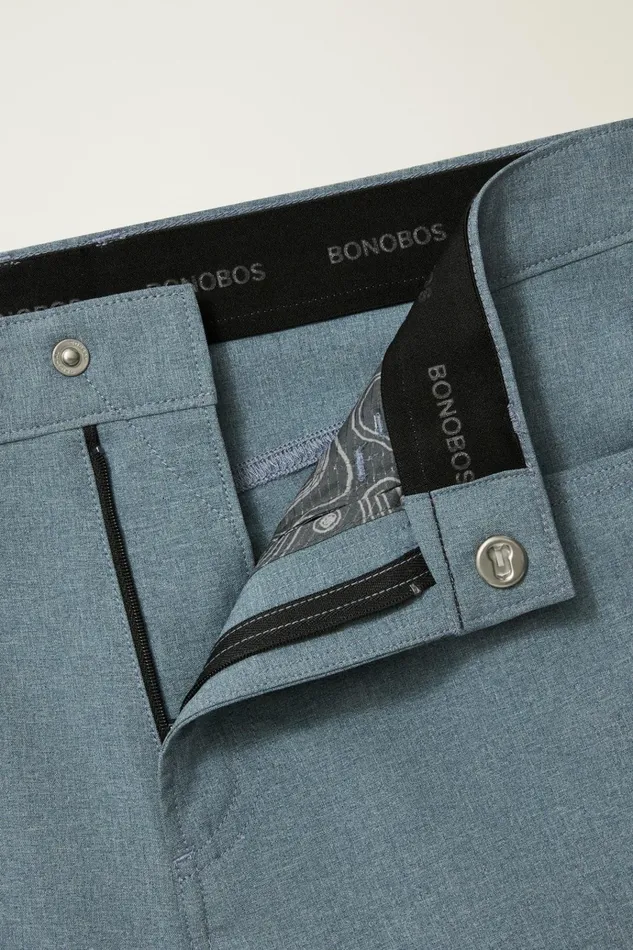Men Golf Pants Bonobos Performance Link 5Pocket Pants Space Blue Heather