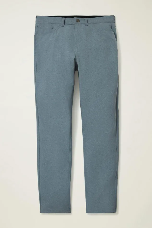 Men Golf Pants Bonobos Performance Link 5Pocket Pants Space Blue Heather