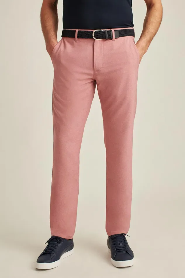 Men Golf Pants Bonobos Performance Link Pants Cherry Malt Heather
