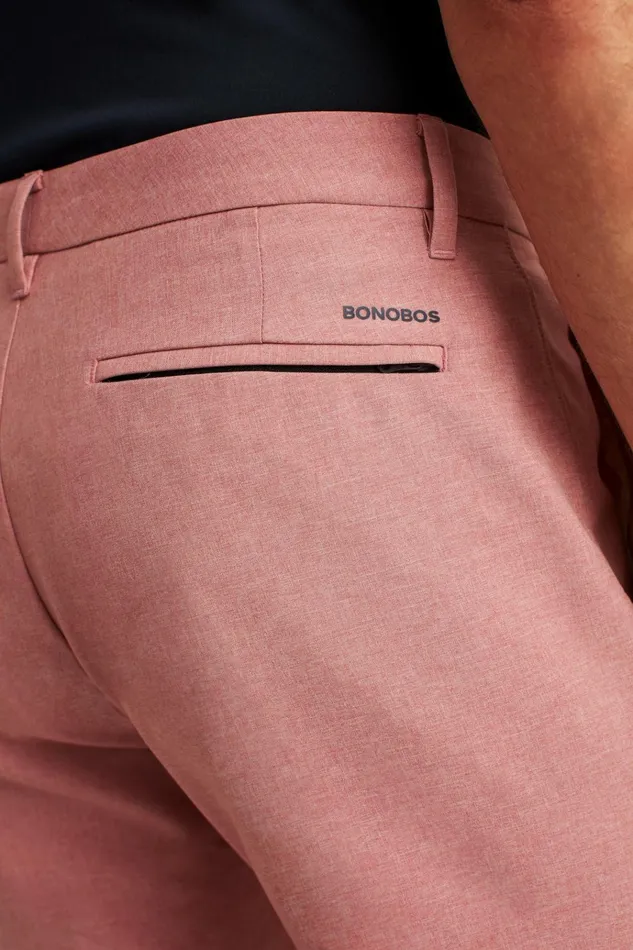 Men Golf Pants Bonobos Performance Link Pants Cherry Malt Heather