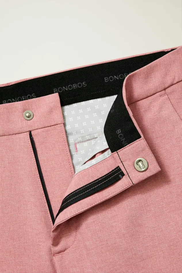 Men Golf Pants Bonobos Performance Link Pants Cherry Malt Heather