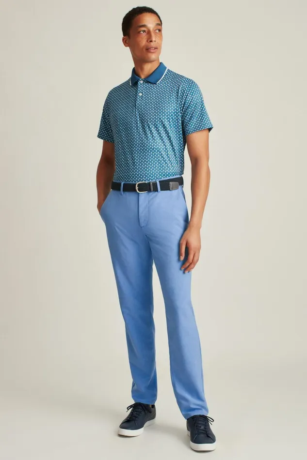 Men Golf Pants Bonobos Performance Link Pants Heather Azure Blue