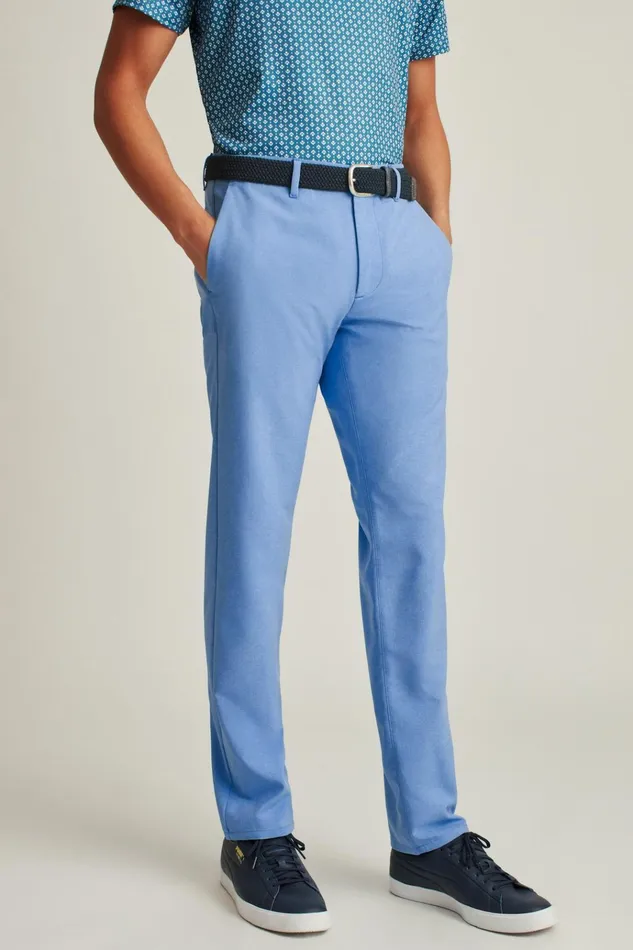 Men Golf Pants Bonobos Performance Link Pants Heather Azure Blue