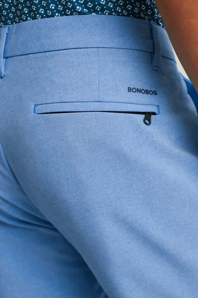 Men Golf Pants Bonobos Performance Link Pants Heather Azure Blue