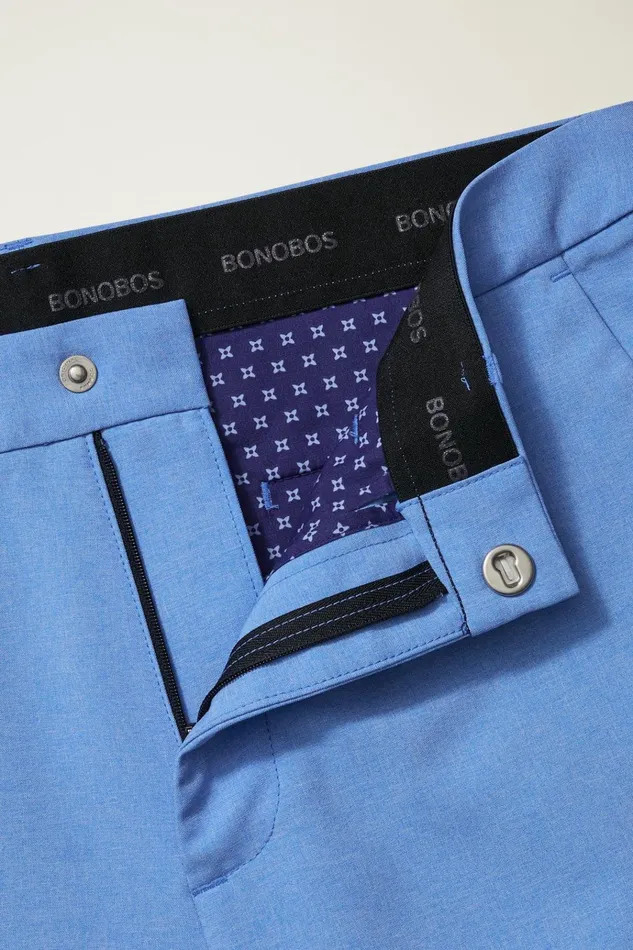 Men Golf Pants Bonobos Performance Link Pants Heather Azure Blue