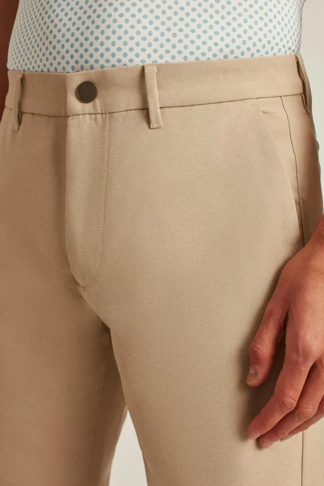 Men Golf Pants Bonobos Performance Link Pants Khaki Heather