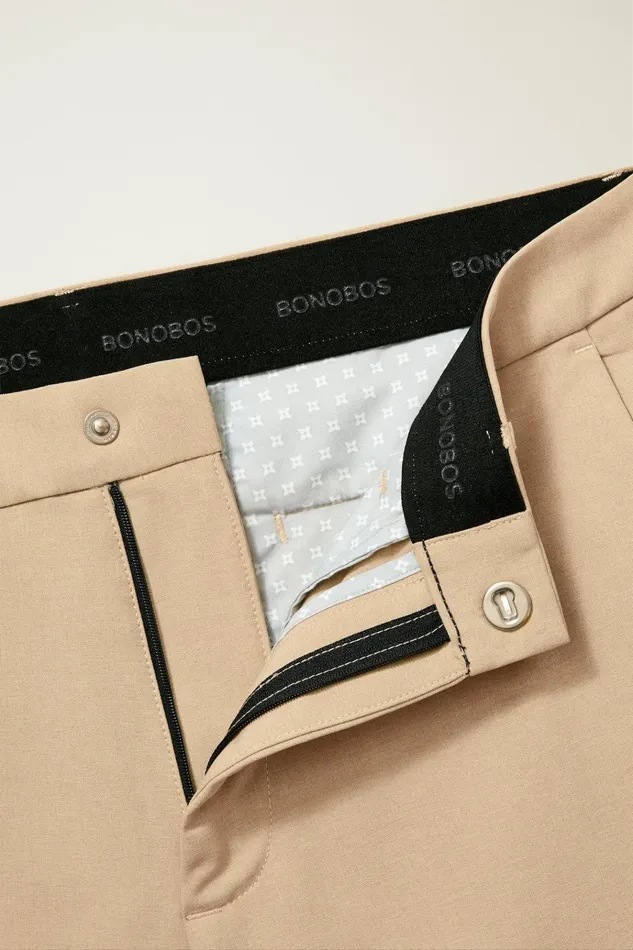 Men Golf Pants Bonobos Performance Link Pants Khaki Heather