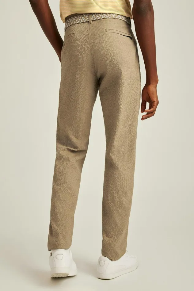 Men Golf Pants Bonobos Performance Seersucker Golf Pant Khaki Seersucker Stripe