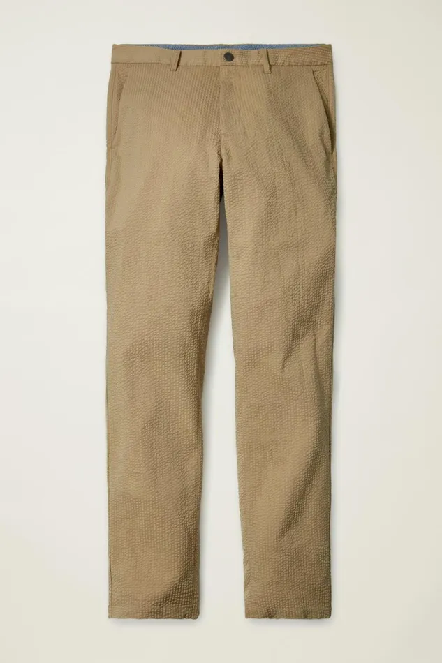 Men Golf Pants Bonobos Performance Seersucker Golf Pant Khaki Seersucker Stripe